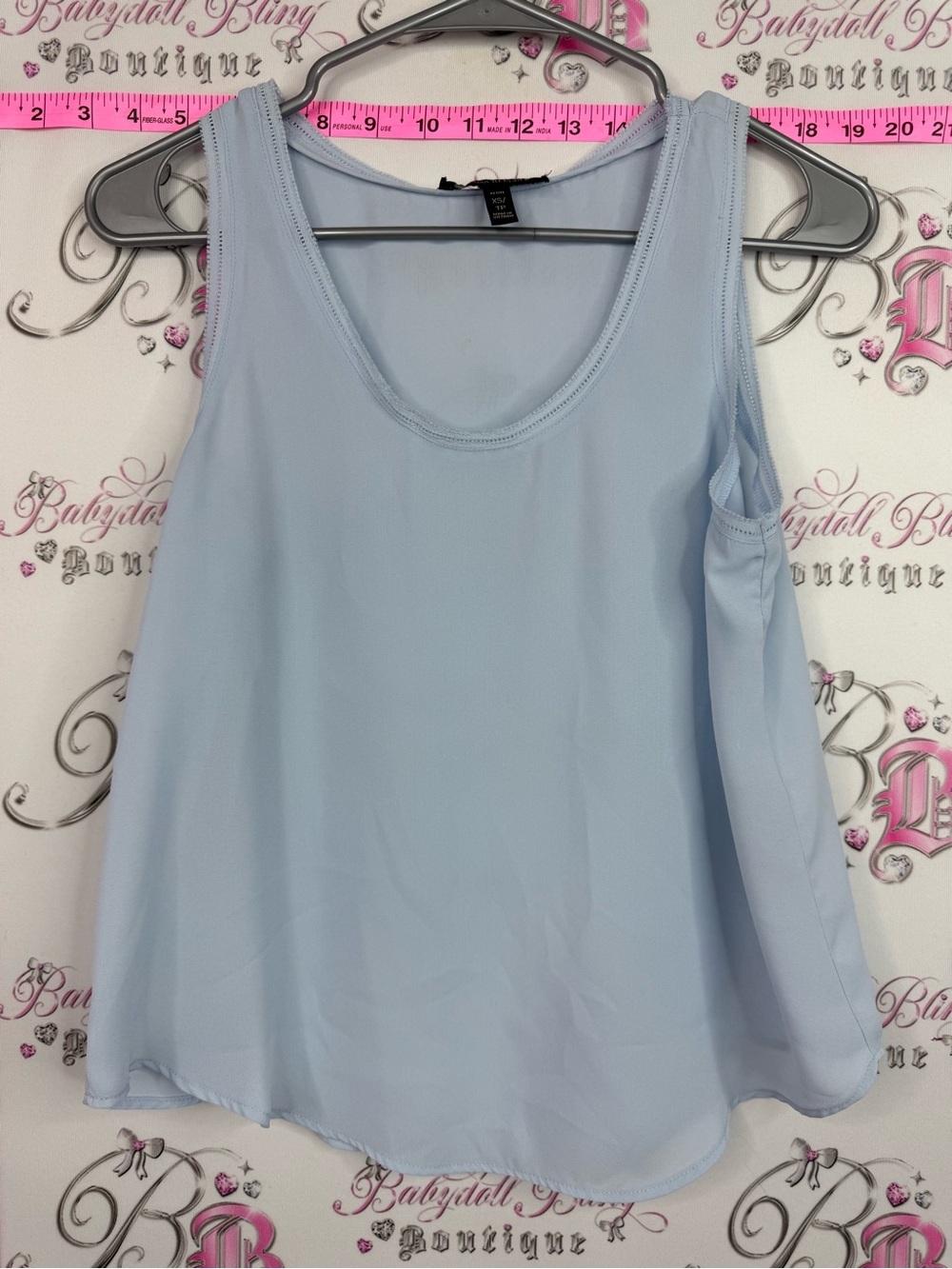 Banana Republic Light Blue Scoop Neck Tank Top